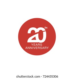 20th Anniversary Emblem. Twenty Years Anniversary Celebration Symbol