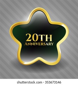 20th Anniversary gold badge