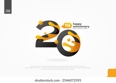 20th Anniversary icon with water splash