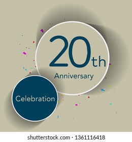 20th anniversary logo with the classic stage, gives a simple feel but looks elegant, this design is suitable for greeting cards or invitation cards