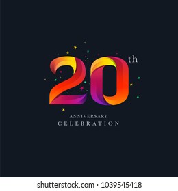 20th Anniversary Logo Design, Number 20 Icon Vector Template.


