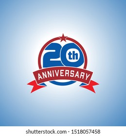 20th anniversary logo design vector 