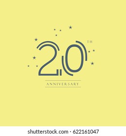 20th  Anniversary logo design vector template
