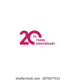 20th anniversary logo template. vector illustration