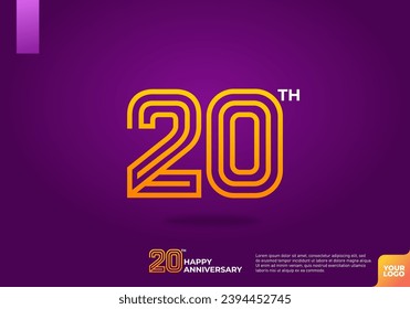 20th anniversary logotype with dark purple background