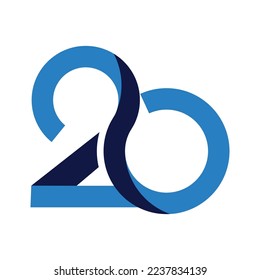 20th Anniversary logotype design Twenty years anniversary celebration. Infinity Logo