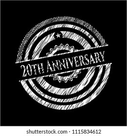 20th Anniversary on chalkboard