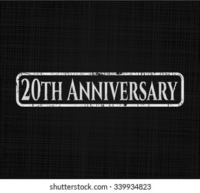 20th Anniversary on chalkboard