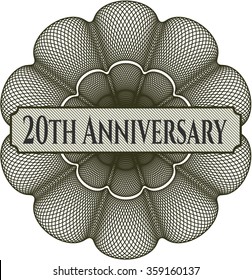 20th Anniversary rubber grunge seal
