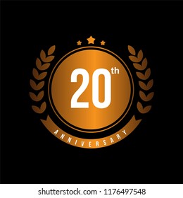 20th Anniversary Vector Template Design Illustration