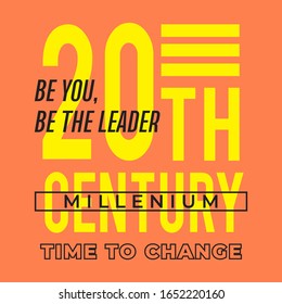 20TH CENTURY SLOGAN PRINT VECTOR