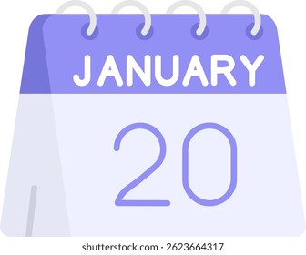 20th of January Line vector Icon Design