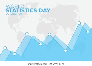 banner de celebração do dia mundial de estatísticas 20 de outubro