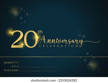 20th year anniversary celebration. Anniversary logo