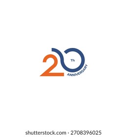 20-jähriges Jubiläum Vektor Logo Design