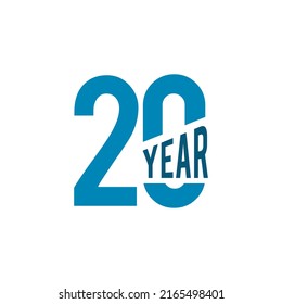 20th year celebration anniversary vector logo design