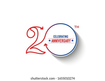 20th Years Anniversary Celebration Design. 