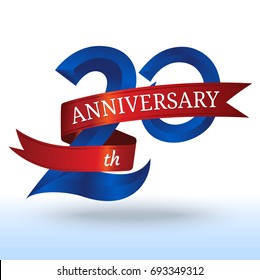 20th years anniversary symbol vector