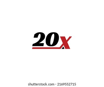 20X, X20 Initial letter logo