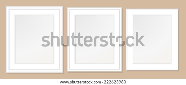 20x24 Double Mats Frame 16x20 Photo Stock Vector Royalty Free