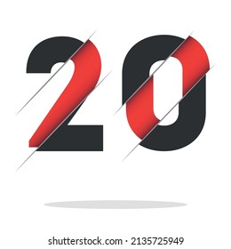 21 2 1 Number Logo Design with a Creative Cut and Black Circle Background. Creative logo design.