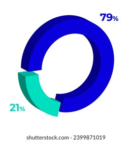 21 79 3d donut pie chart illustration eps vector