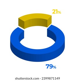 21 79 3d donut pie chart illustration eps vector