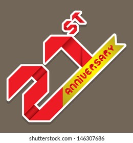 21 Anniversary vector