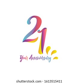 21 anniversary vector concept template design