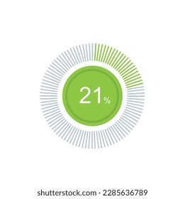 21% circle diagrams Infographics vector, 21 Percentage ready to use for web design ux-ui.