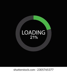 21% circle diagrams Infographics vector, 21 Percentage ready to use for web design.