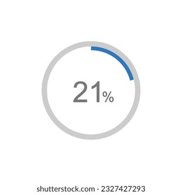 21% circle diagrams Infographics vector, 21 Percentage ready to use for web design.