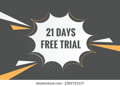 21 days Free trial Banner Design. 21 day free banner background
