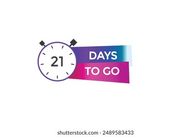 21 days to go, icon, stile, timer, countdown, clock,  go  to, time,  background, template, 21 days to go, countdown, sticker, left banner, business, sale, label button
