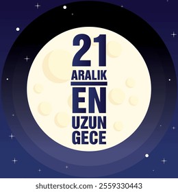 "21 Aralık En Uzun Gece. December 21st is the Longest Night."