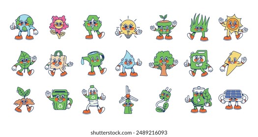 21 Environmental Character Illustration Set