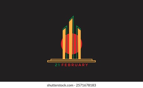 21 February international mother language day. Vector template Design for banner, greeting card, poster, prints, social media post ,flyer , T shirt with background.