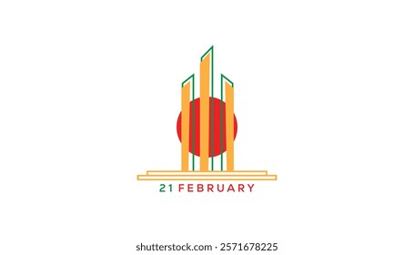 21 February international mother language day. Vector template Design for banner, greeting card, poster, prints, social media post ,flyer , T shirt with background.