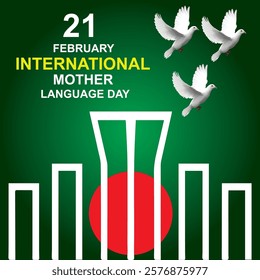 21 February international mother language day vector illustration