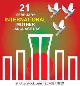  21 February international mother language day vector illustration