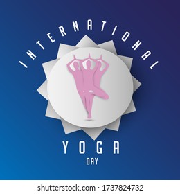 21 june-international yoga day background, vector illustration.