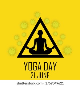 21 june-international yoga day, yoga body posture, 21 june- yoga body posture,  vector illustration - Vector
