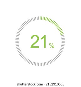 21% Loading. 21% circle diagrams Infographics vector, 21 Percentage ready to use for web design ux-ui.