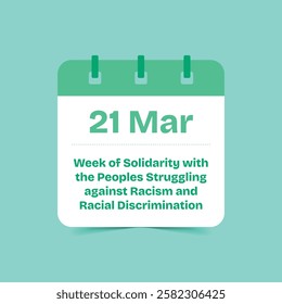 21 Mar - Week of Solidarity with the Peoples Struggling against Racism and Racial Discrimination