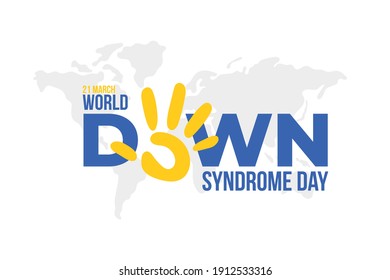 21 de marzo Día Mundial del Síndrome de Down, vector