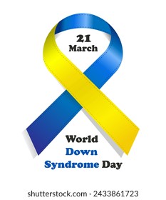 21 March World Down Syndrome day poster. Medical vector illustration