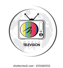 21 November-world television day.vector illustration