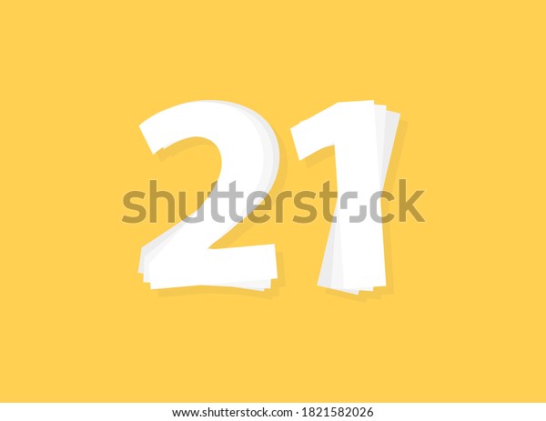 21 Number Vector Modern Layers Design Stock Vector (Royalty Free ...