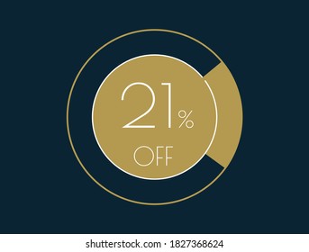 Banner de 21% OFF, oferta de descuento del 21%