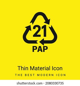 21 PAP minimal bright yellow material icon svg